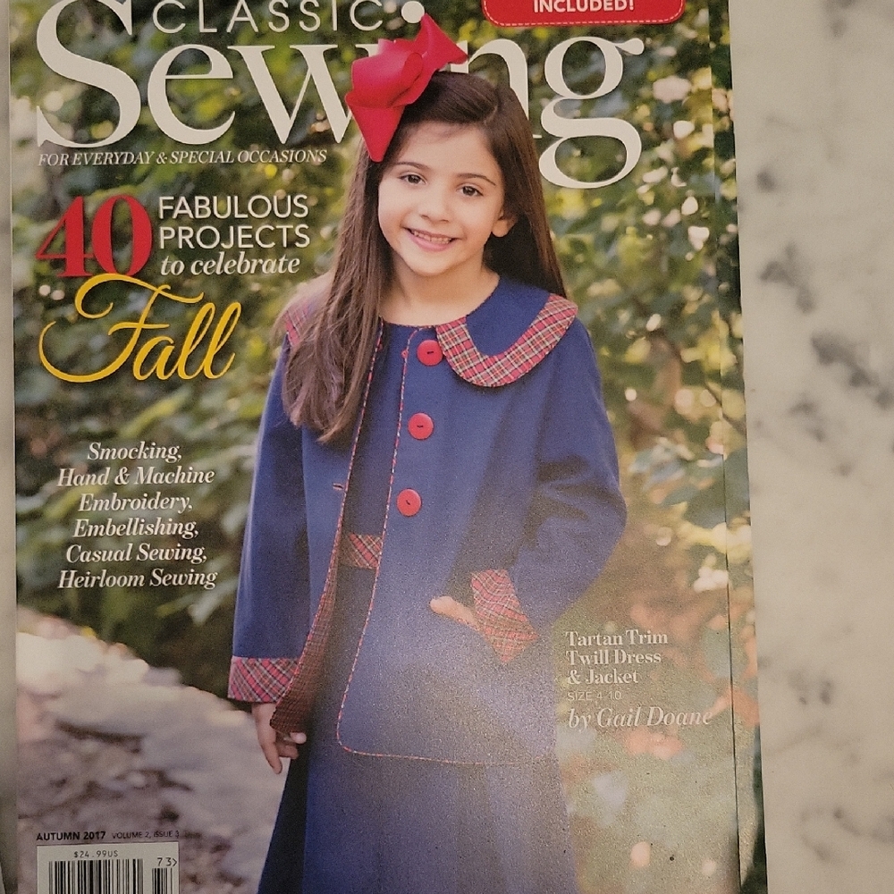 Classic Sewing Magazine Autumn 2017 Uncut Pattern